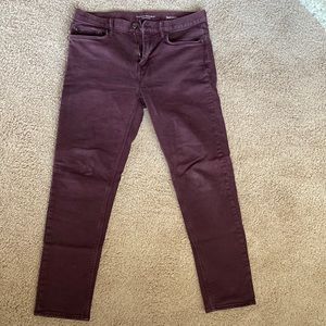 Banana Republic Tapered Traveler Pant Men’s 33x32 Maroon